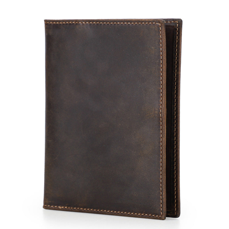 Retro Crazy Horse Leather Anti-theft Swiping Document Package