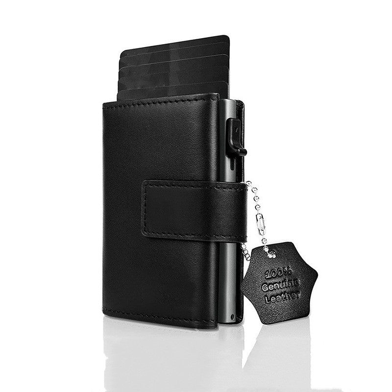 Aluminum Alloy First Layer Cowhide Metal Wallet