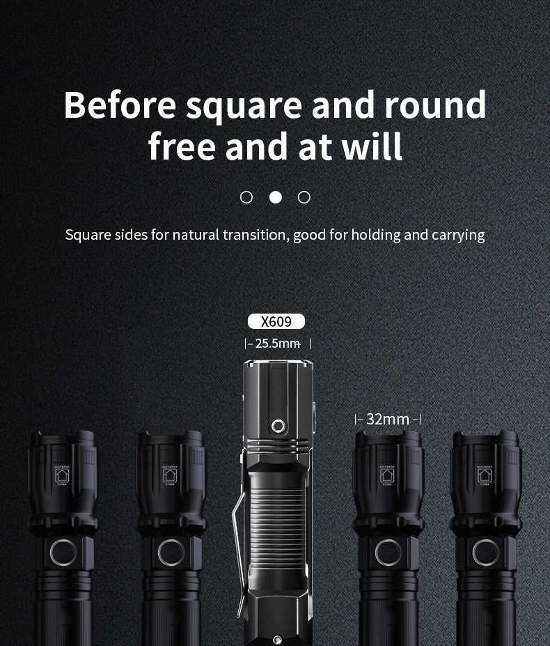 Warsun X609 Power Torch Rechargeable Portable Flashlight
