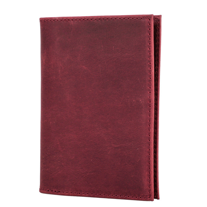Retro Crazy Horse Leather Anti-theft Swiping Document Package