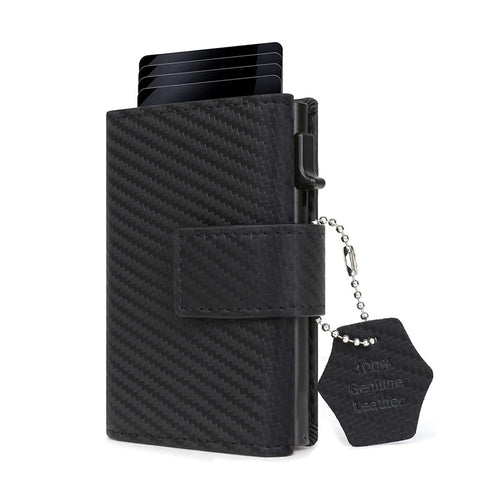 Aluminum Alloy First Layer Cowhide Metal Wallet