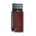 Top Layer Leather Metal Card Bag