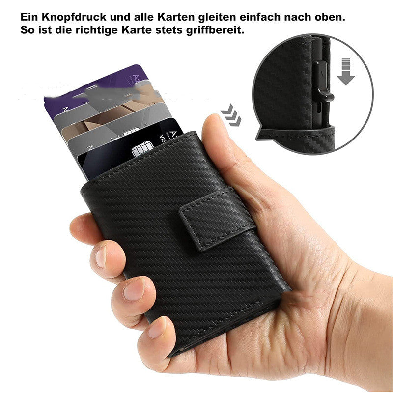 Aluminum Alloy First Layer Cowhide Metal Wallet